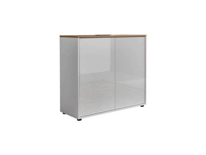 Kommode Mailand Typ 4 Weiß/Eiche Artisan