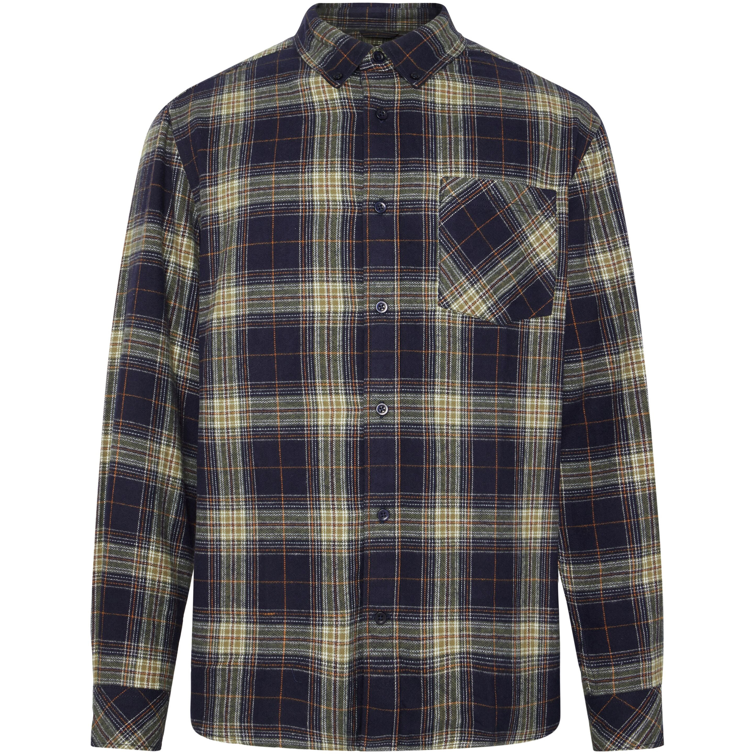 KnowledgeCotton Apparel Regular Fit Checkered Herren Hemden blau Größe S Lifestyle Hautfreundlich