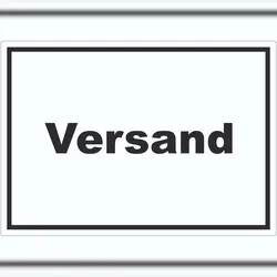 HB-Druck Versand Aufkleber mit Text Lieferung shipping waagerecht A2 (420x594mm)
