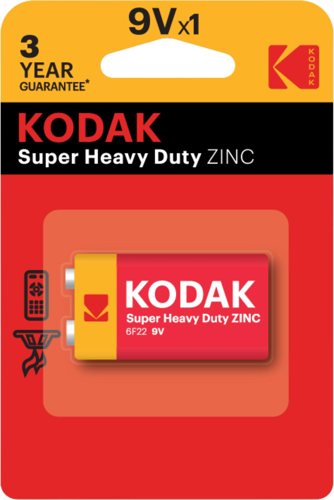 Kodak CTA 30953437 Wegwerpbatterij 9V Zinkchloride 250 mAh