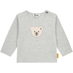 Steiff Shirt langarm Bär, grau, 92