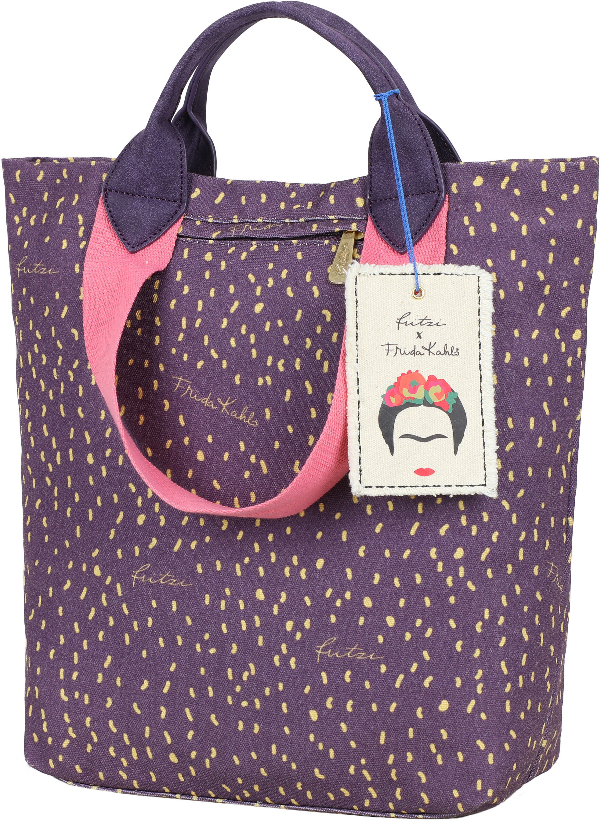 Fritzi Aus Preußen Skirucksack FRITZI AUS PREUSSEN "Fritzi x Frida Kahlo", Damen, Gr. onesize, lila, 55% Baumwolle, 45% Polyester, bedruckt, Rucksäcke, mit dekorativem Druck