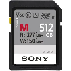 Sony PRO SDXC UHS-II 512GB / 277MB/s (512 GB, SDXC, U3, UHS-II), Speicherkarte, Schwarz