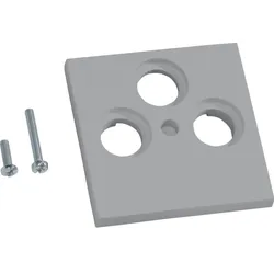 Hager GZSAT3ALAN Zentralscheibe TV/SAT 3-fach, für Rahmenblende 55, hfr, lack alu