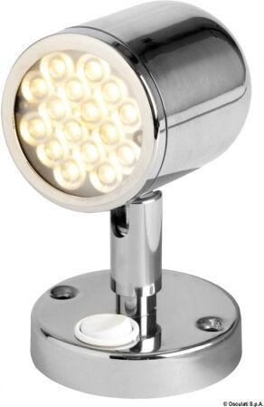 Osculati Faretto LED orientabile Faretto snodato con interruttore acc.inox