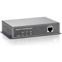 LevelOne 2x GE PoE-Repeater POR-0321 802.3af/at/bt (3 Ports), Netzwerk Switch, Schwarz