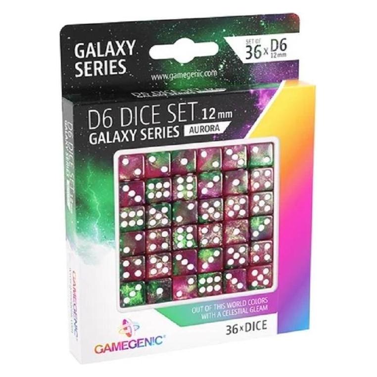 Gamegenic Set de 36 Dés D6 - Galaxy Series : Aurora (GGS50026)