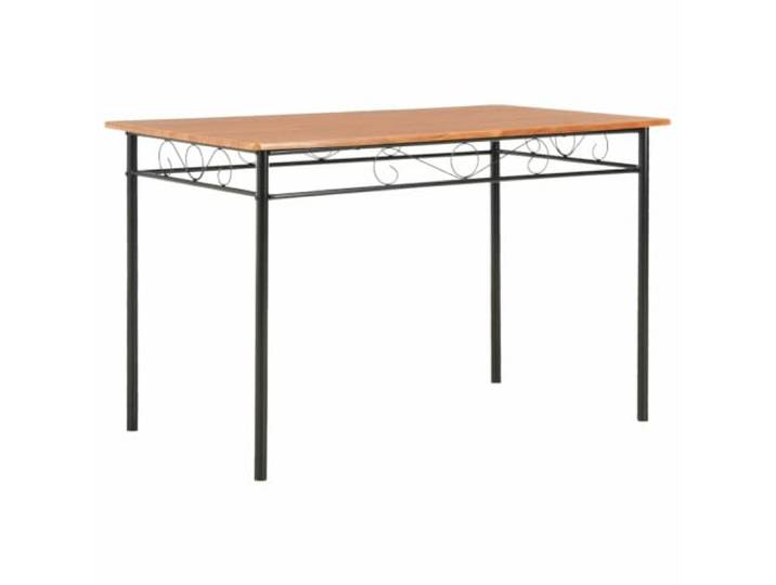 LKJephalotrope Esstisch 120x70 cm Braun Schwarz Esszimmertisch MDF Stahl Industrieller Küchentisch für Esszimmer und Wohnbereich mit robuster MDF-Platte und stabilen Stahlbeinen in Braun Schwarz.