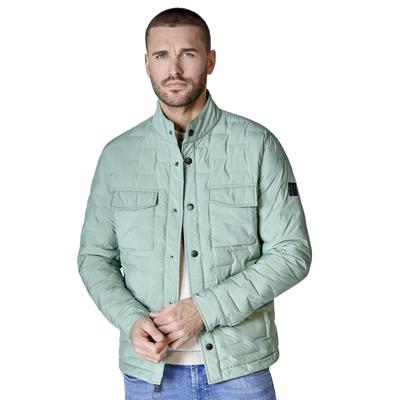 Bikerjacke CASAMODA "CASAMODA Übergangsjacke uni", Herren, Gr. L, hellgrün, 100% Polyester, Jacken