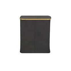 Wäschekorb   ¦ schwarz ¦ Polyester,Bambus ¦ Maße (cm): B: 54 H: 60 T: 33.0