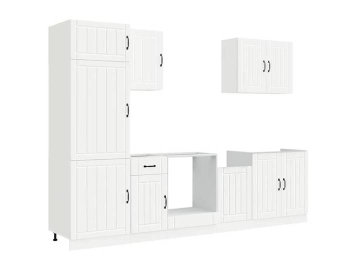 Maison Exclusive - Ensemble d'armoires cuisine 7pcs Lucca blanc bois d'ingénierie