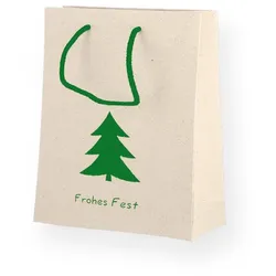 Nette 25 Geschenktaschen aus Graspapier Kordeltaschen "Frohes Fest"18+10x23cm