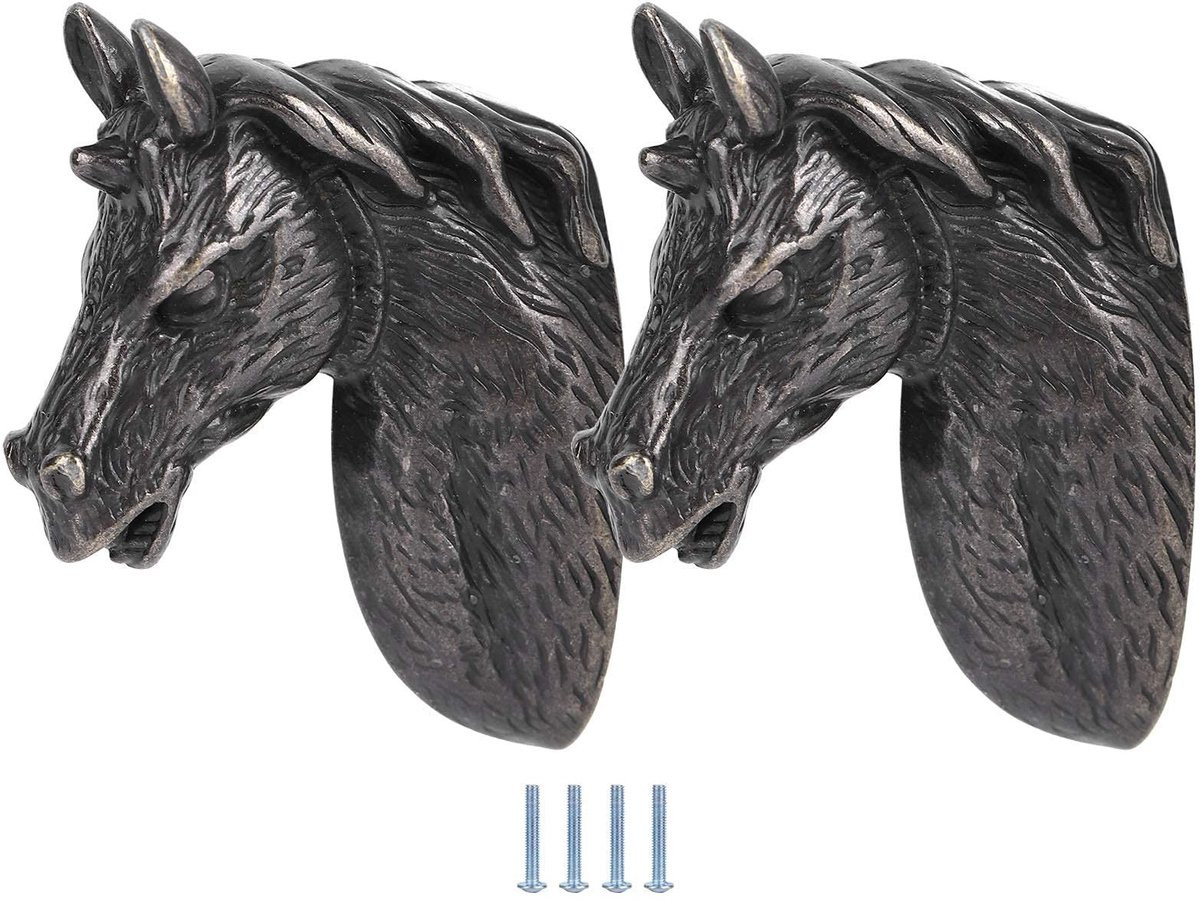Dailygoods Kastgreep Paardenkop - Meubelknop met Zinklegering