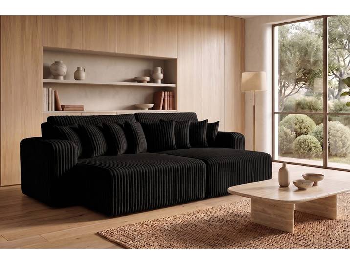 Kaiser Möbel Schlafsofa mit Bettkasten, Cordstoff Tilia, PIANO DOUBLE, Große Liegefläche, Cordstoff mit hoher Abriebfestigkeit