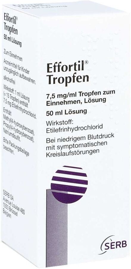 Effortil Tropfen bei niedrigem Blutdruck und Kreislaufstörungen