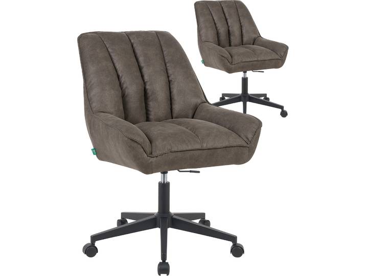 Bürostuhl Mika-Jette 2er-Set – Höhenverstellbar, 360° Drehbar, Matt-Schwarz