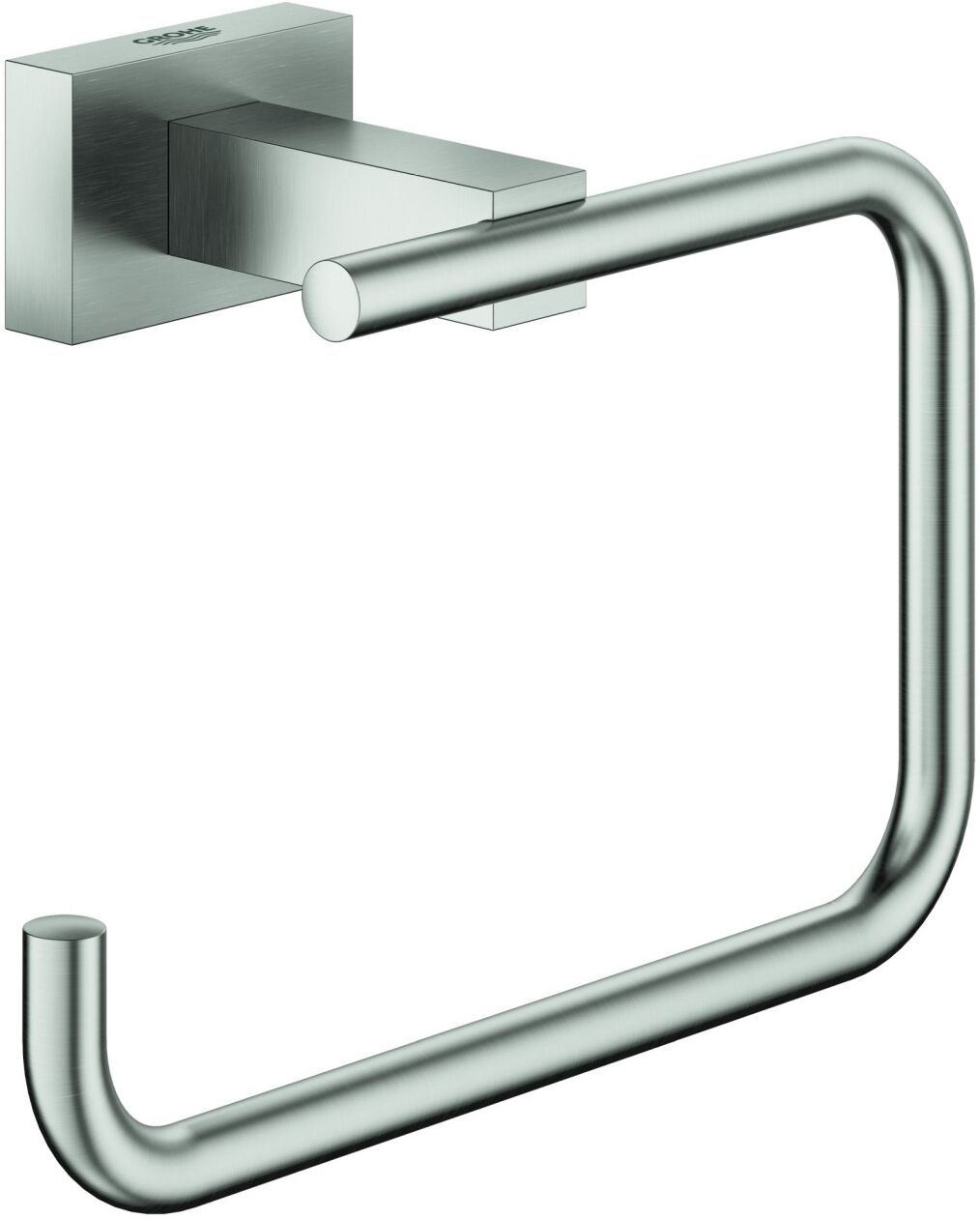 Grohe WC-Papierhalter Essentials Cube 40507_1 ohne Deckel supersteel, 40507DC1 40507DC1