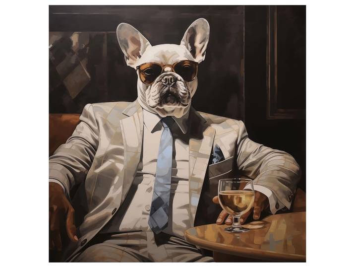 Glasbild Business Bulldog image LAND