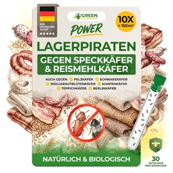 Lagerpiraten gegen Speckkäfer, Reismehl-/, Pelz-/ & Teppichkäfer: 10 x 30 Nützlinge für ca. 150m2