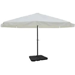 vidaXL Sonnenschirm Aluminium Tragbarer Sonnenschirmständer Weiß