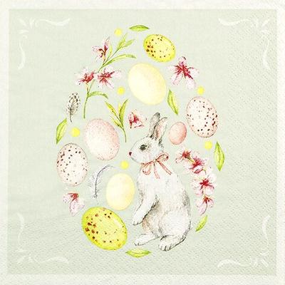 Home Fashion, Gentle Easter, Lunch-Servietten aufgefaltetes Maß 33 cm x 33 cm, im Viertelfalz, 20 Stück pro Pack
