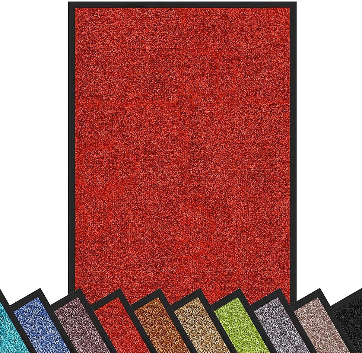 Rode hoogwaardige entree mat om vuil te vangen - 90 x 120 cm
