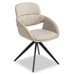 2er-Set [de]sign & more Stuhl Genf Leder Beige