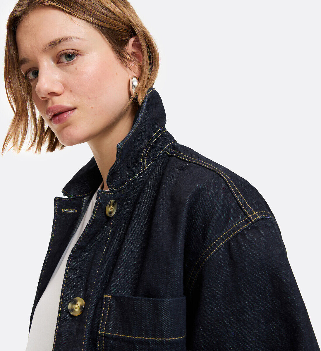 LA REDOUTE COLLECTIONS Veste worker, coupe droite en denim