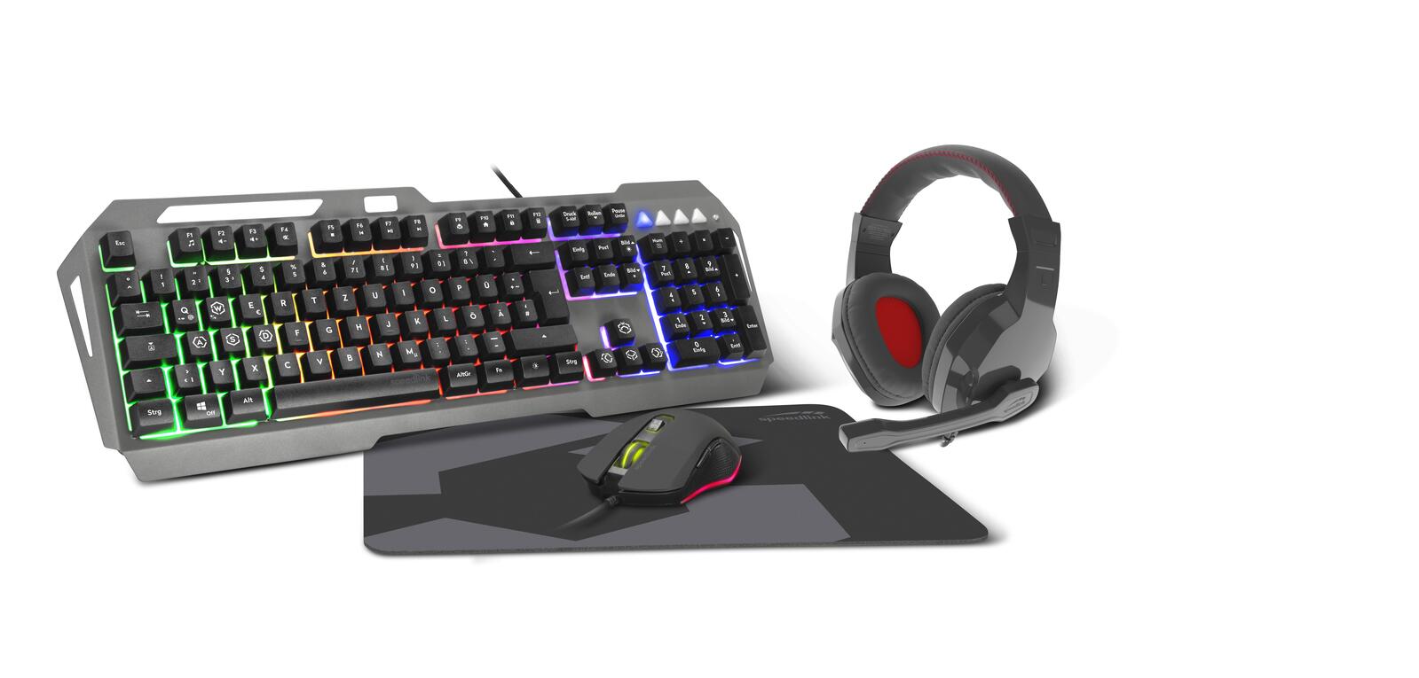Speedlink LUNERA 4in1 RGB Gaming Set, schwarz - DE Layout SL-670305-BK