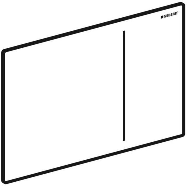 Geberit BetPl. Sigma70, für 2-Mengen-Sp. 242813SI1 Glas weiß ET