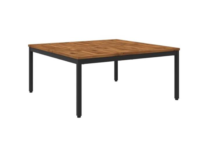 Wohnzimmertisch Couchtisch Natürlich und Schwarz 100 x 100,5 x 45 cm