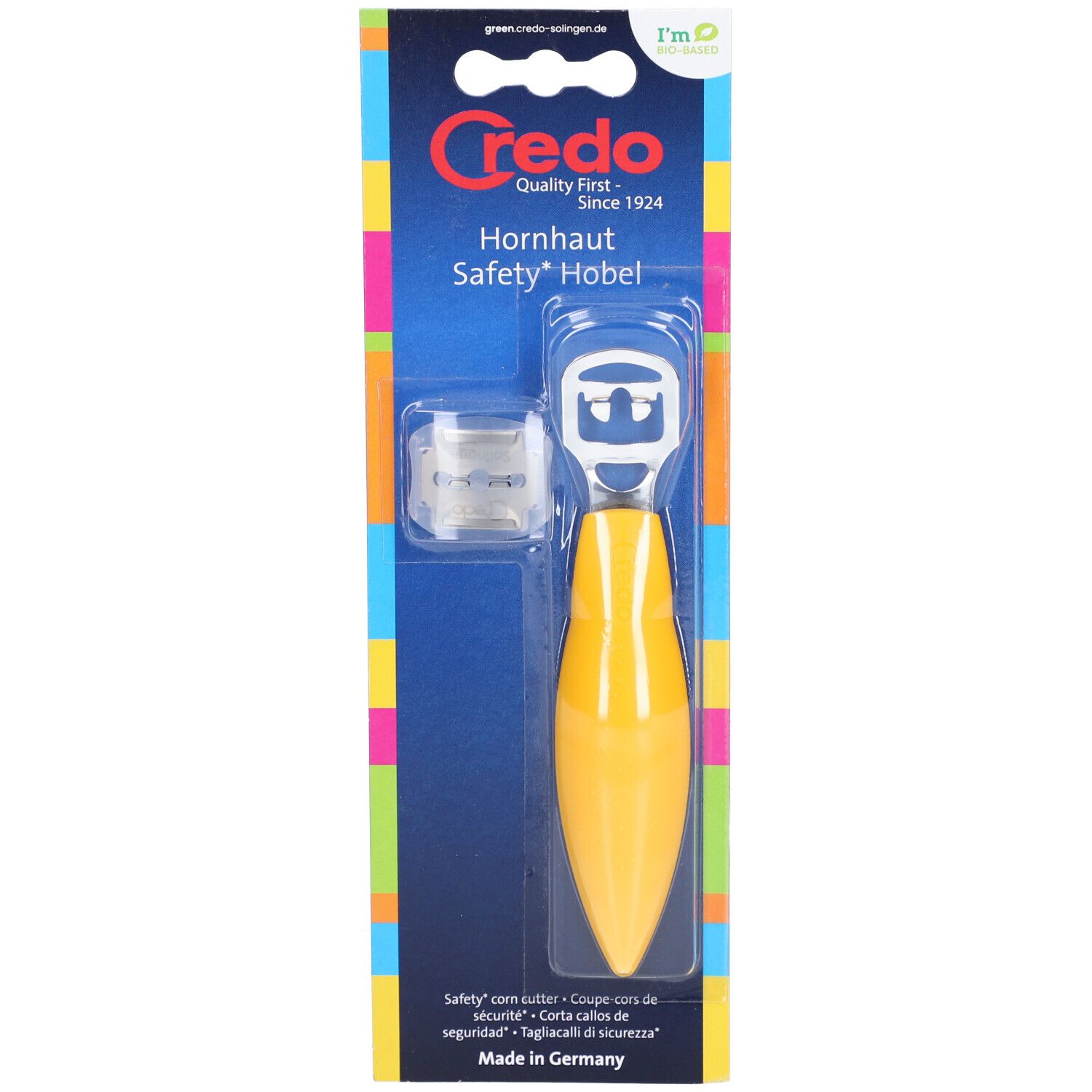 Credo Hornhaut Safety Hobel mit Clip Blist Pop Art 1 St Gerät