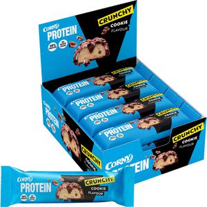 Corny Proteinriegel Proteinbar, 12 Riegel, Crunchy Cookie, je 45g, pro Riegel 13,5g Protein