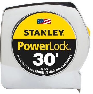 Stanley PowerLock 30 ft. L X 1 in. W Tape Measure 1 pk - 30 ft.