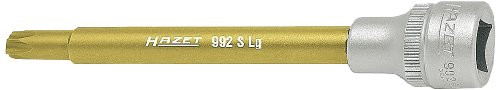 Hazet 992Slg-T30 Torx schroevendraaier-inzetstuk voor koelschroevendraaier, goud, vierkantaandrijving, 12,5 mm 1/2 inch