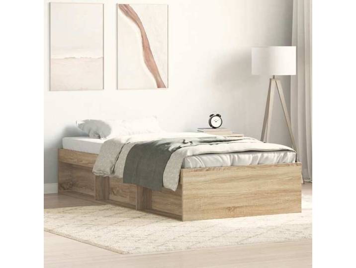 CHIC Lit adulte 1 place - 75x190 cm Structure/Cadre de lit chêne sonoma 75x190 cm #Sara62972