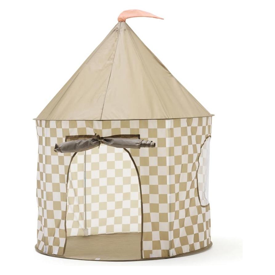 Kids Concept - Tent - Khaki med tern - 100x100x130 cm (1001048)