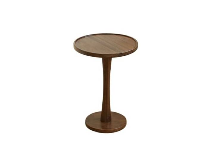 NIUHUAHUI Teetisch, Sofa-Beistelltisch aus Holz, Retro, rund, minimalistisch, Aufbewahrung, Wohnzimmer, Sideboard, Balkon(Brown,S)