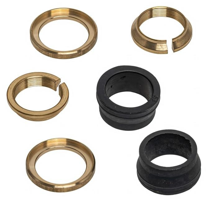 Zehnder Design Line klemringset voor koperen buis, diameter 15 mm