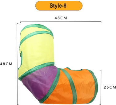 Inspire Picks Foldable Rainbow Cat Tunnel Play Tube For Cats, Rabbits & Small Pets 8