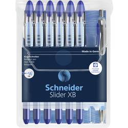 Schneider Schreibgeräte Kugelschreiber Slider Basic XB Rave 6er Etui + Slider Rave XB blau 151277 Kugelschreiber 6 St.
