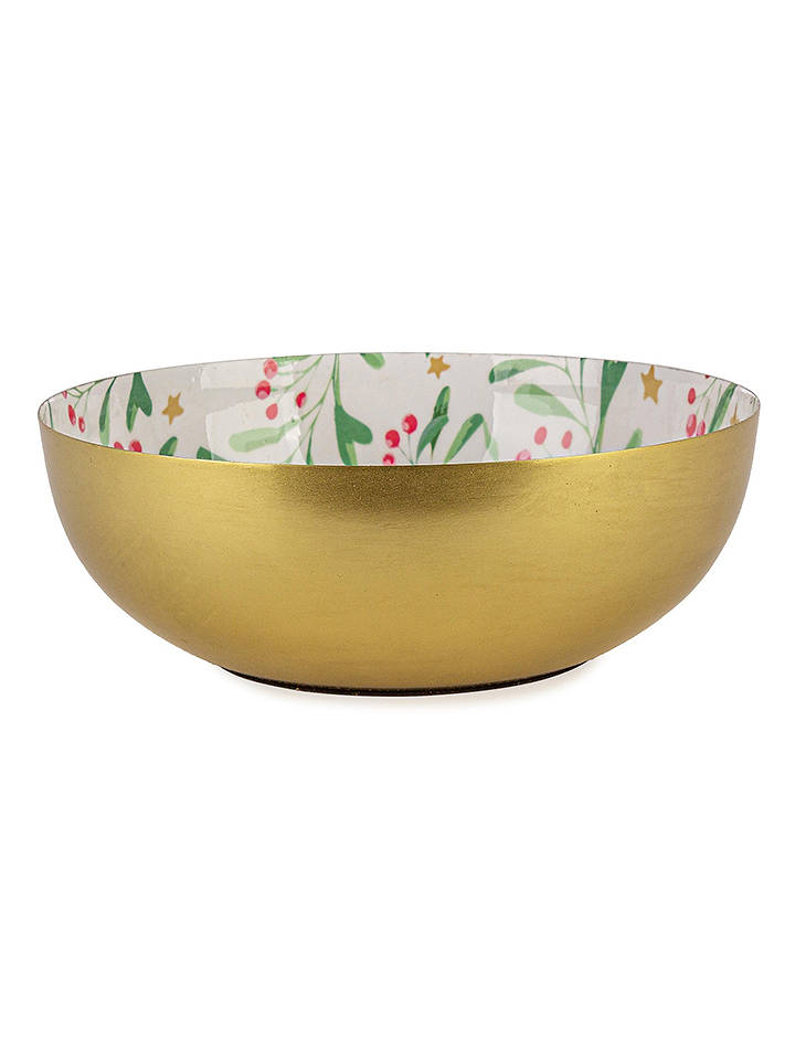 Bizzotto Dekoschale "Holly" in Bunt/ Gold - (H)7 x Ø 20 cm - onesize