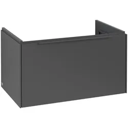 Villeroy & Boch Subway 3.0 Waschbeckenunterschrank, 1 Auszug, 772x429x478mm, C57302VR, Farbe: Front/Korpus: Graphite, Griff: Graphite