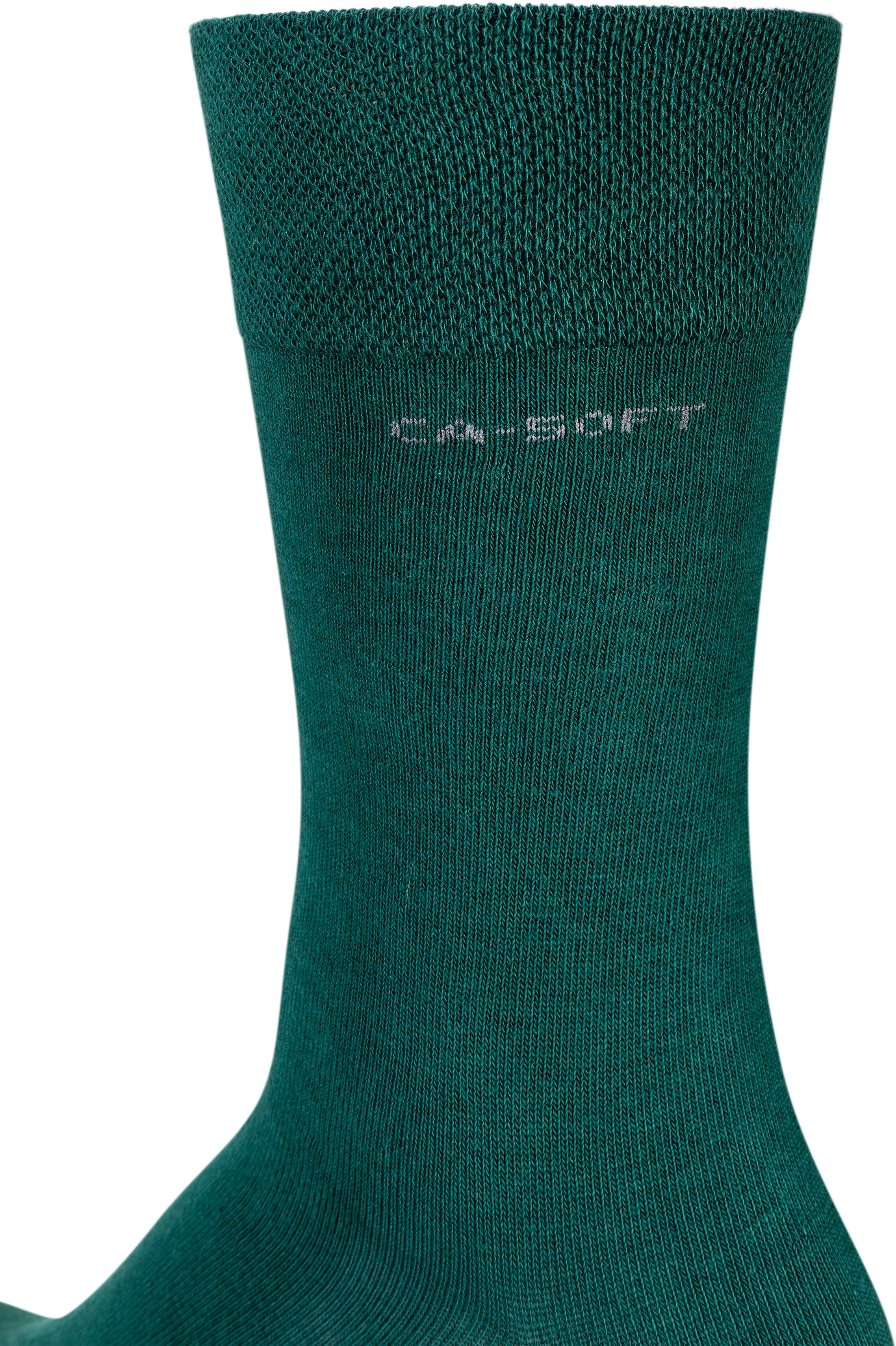 Socken CAMANO "ca-soft", Damen, Gr. 35-38, schwarz (botanical garden), Baumwollmischung, unifarben, normal, Socken Socken, mit verstärktem Fersen- und Zehenbereich botanical garden 35-38