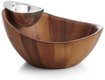 Nambe Harmony Chip and Dip - 12” x 6.5”