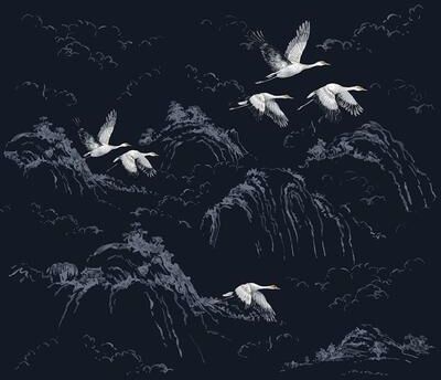Laura Ashley Animalia Midnight Mural
