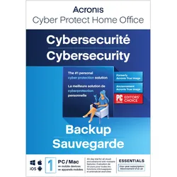Acronis Cyber Protect Home Office Essentials - Abonnement-Lizenz (1 Jahr) für Android & Windows & Mac OS & iOS