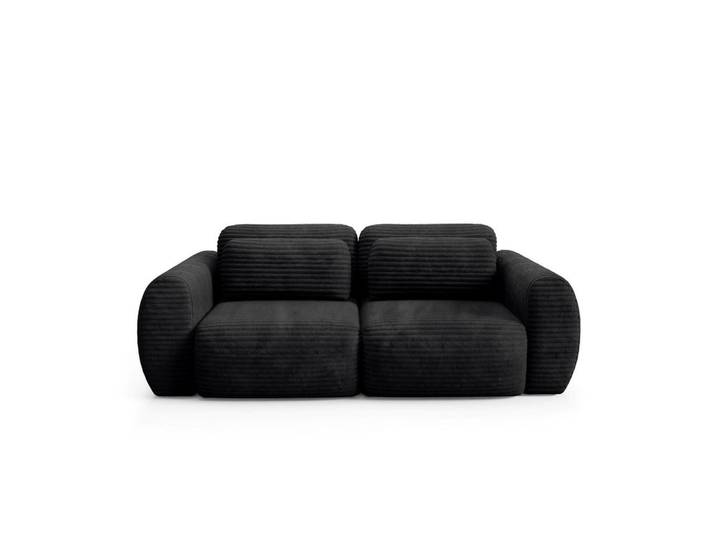 Furnisell Schlafsofa mit Bettkasten Schwarz, Kunststoff, 266x95x110 cm, Babymöbel & Kindermöbel, Kinderzimmer & Jugendzimmer, Schlafsofas