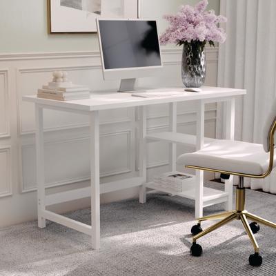 Martha Stewart Modern Trestle Desk with Open Side Shelving