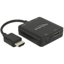 Delock 62784 HDMI / USB-Micro-B Adapter [1x HDMI-Stecker - 1x HDMI-Buchse, Micro-USB-Buchse] Schwarz 4K UHD 0 cm